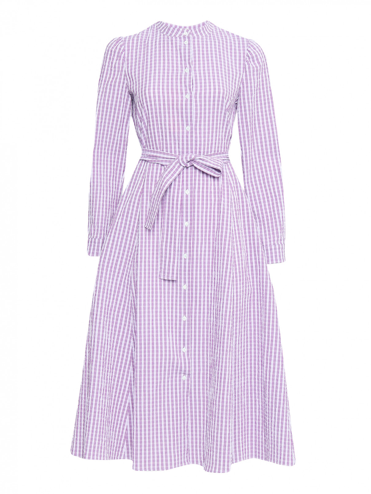 Платье-миди с узором Max&Co  –  Общий вид  – Цвет:  Фиолетовый