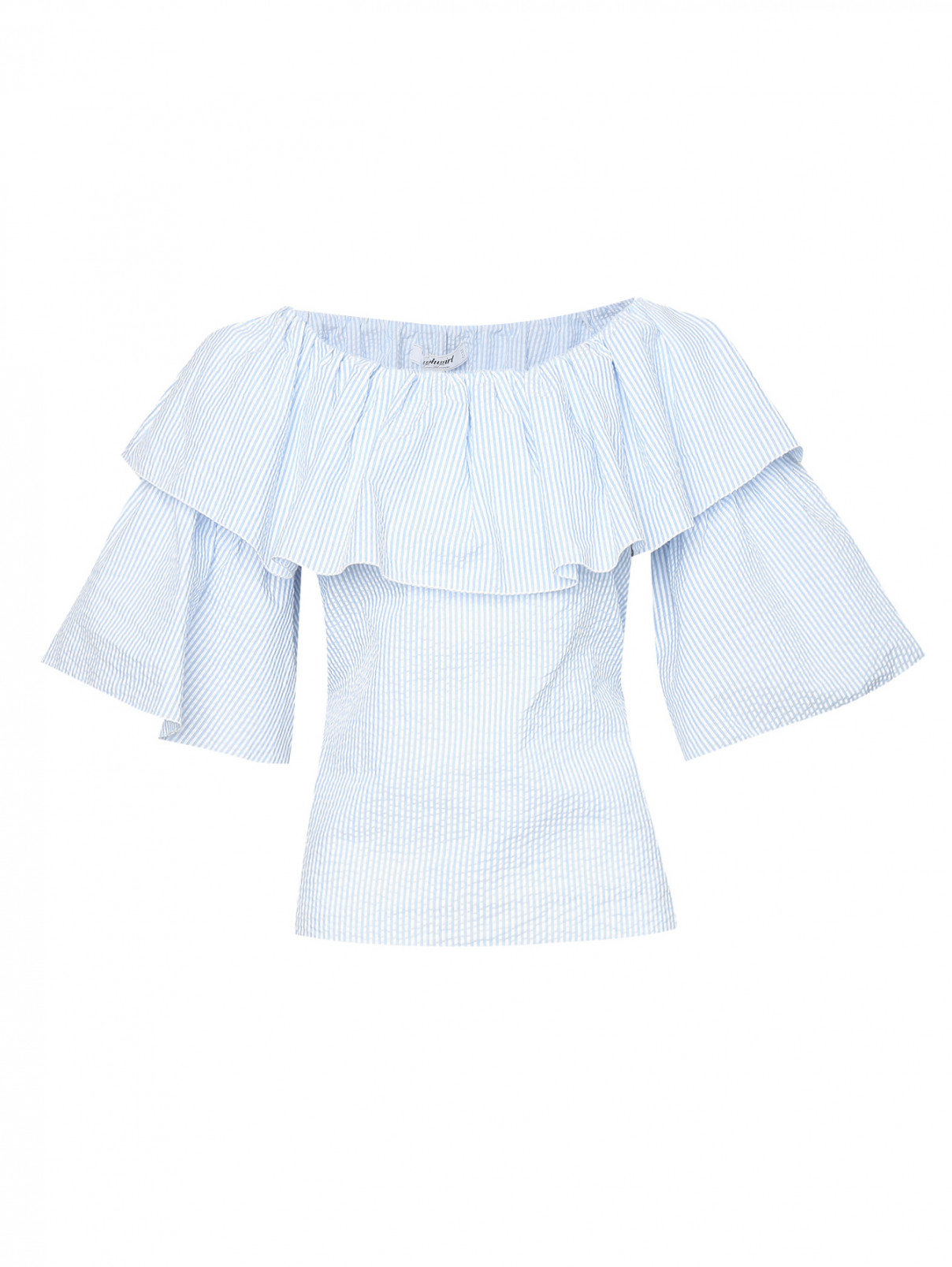 Блуза свободного кроя с узором Blugirl  –  Общий вид  – Цвет:  Узор