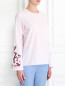 Блуза из хлопка с узором "полоска" и вышивкой Essentiel Antwerp  –  МодельВерхНиз