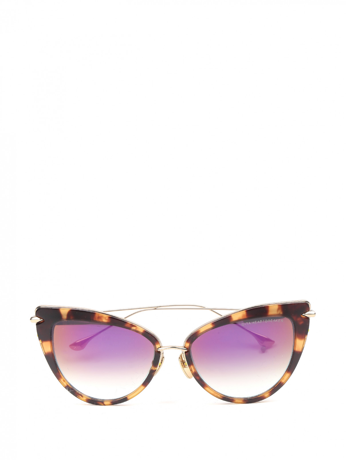 Солнцезащитные очки в пластиковой оправе с узором Dita  –  Общий вид  – Цвет:  Узор