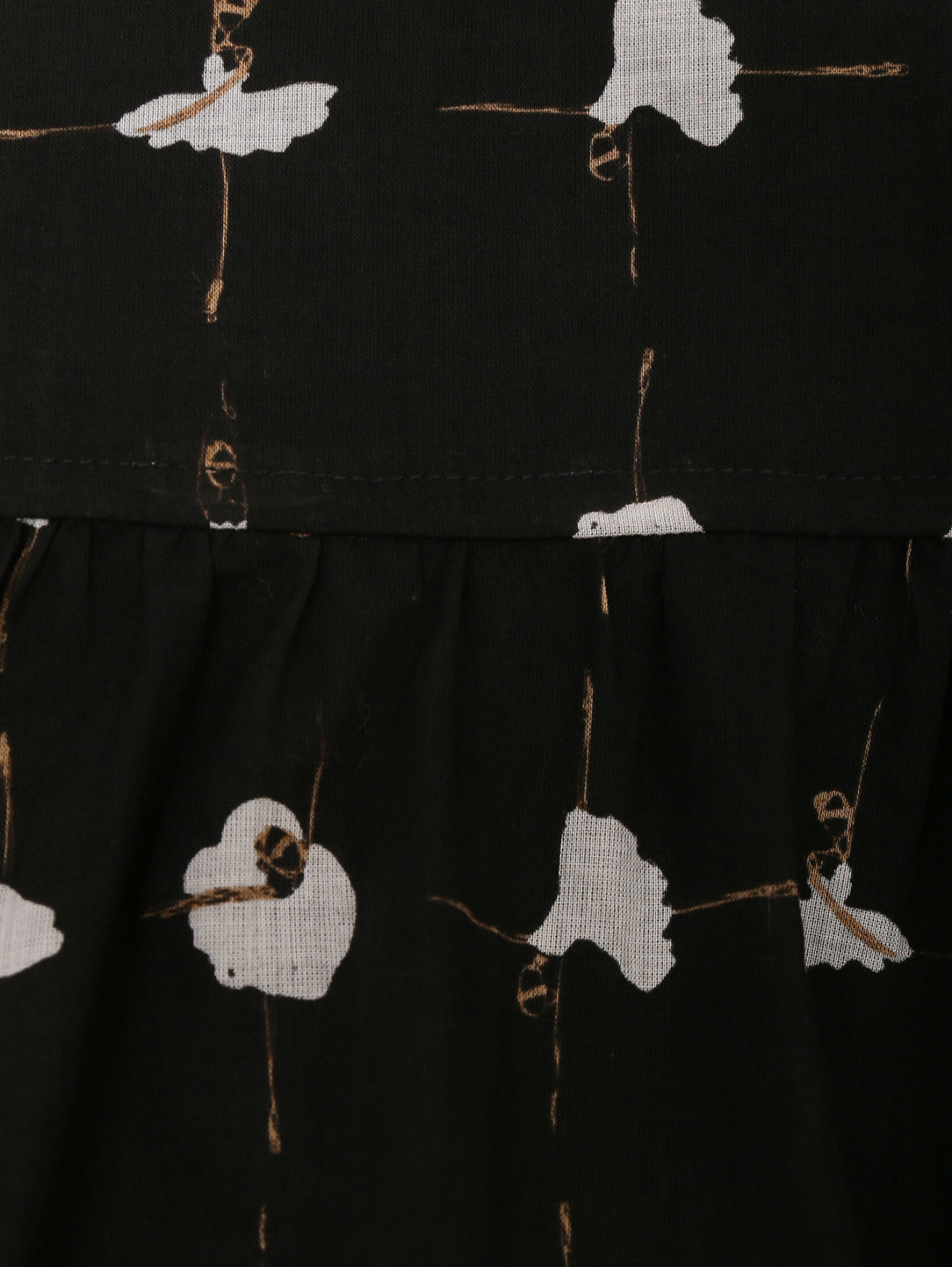 Юбка из хлопка с узором с карманами Alysi  –  Деталь1  – Цвет:  Черный