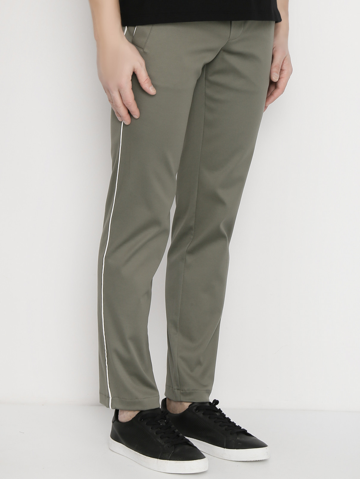 Трикотажные брюки на резинке Capobianco  –  МодельВерхНиз  – Цвет:  Зеленый