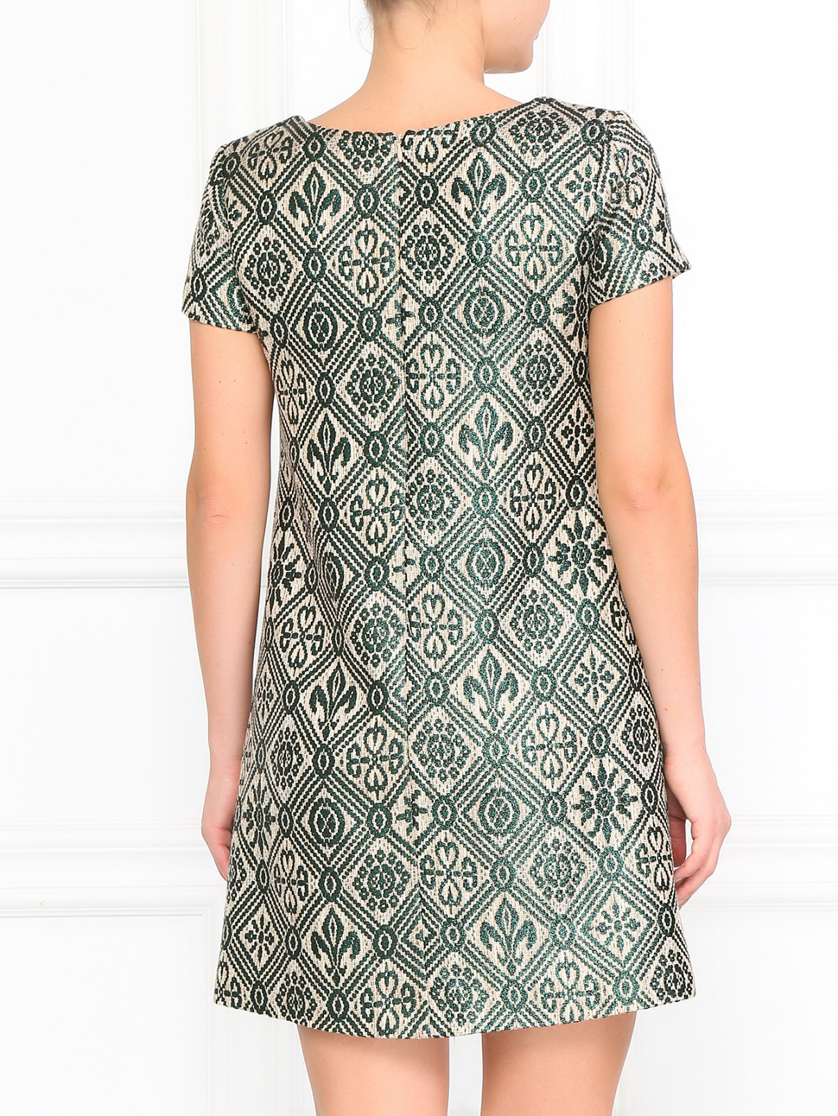 Мини-платье с принтом Vanda Catucci  –  Модель Верх-Низ1  – Цвет:  Зеленый