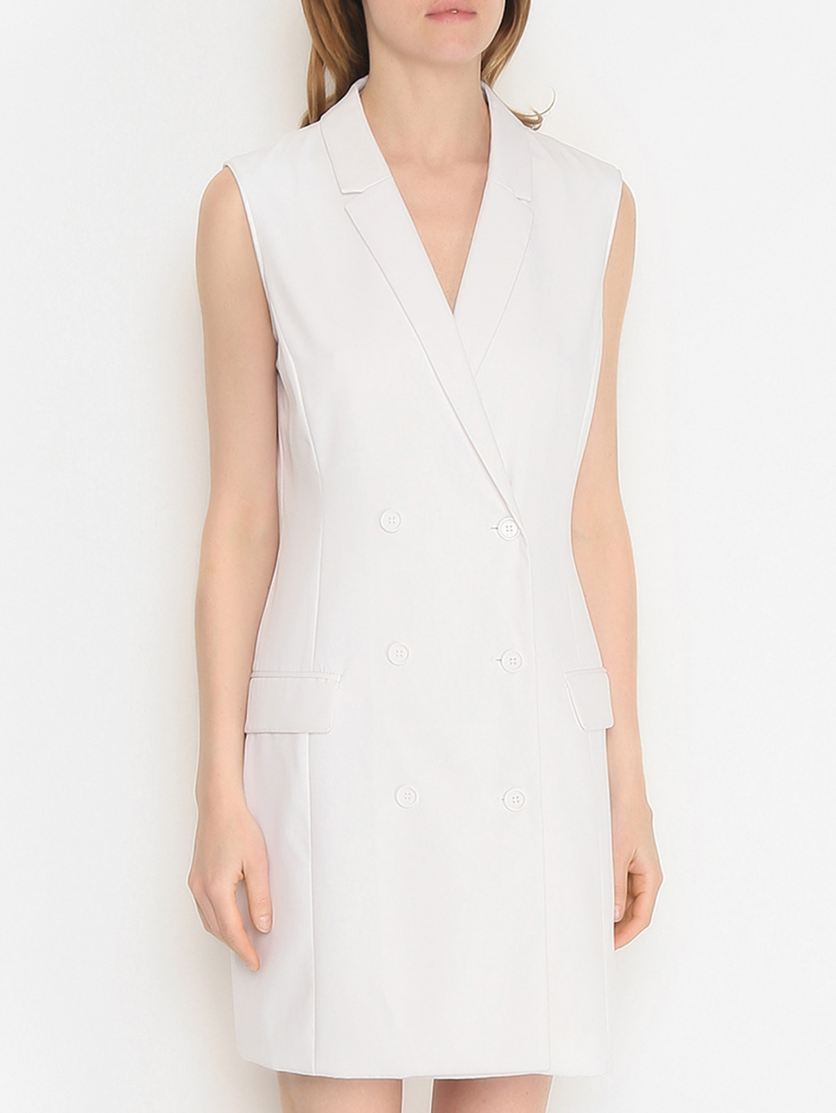 Платье-жилет на пуговицах SILVIAN HEACH  –  МодельВерхНиз  – Цвет:  Белый