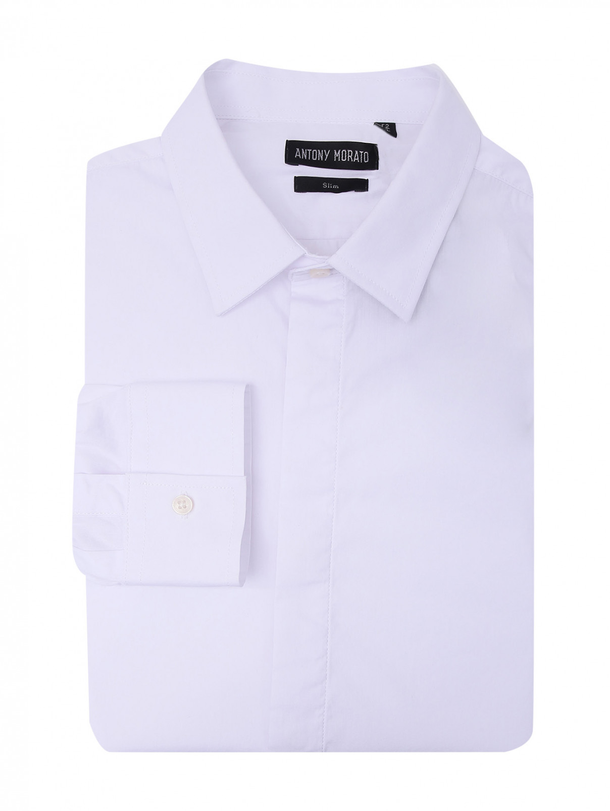 Рубашка из смешанного хлопка Antony Morato  –  Общий вид  – Цвет:  Белый