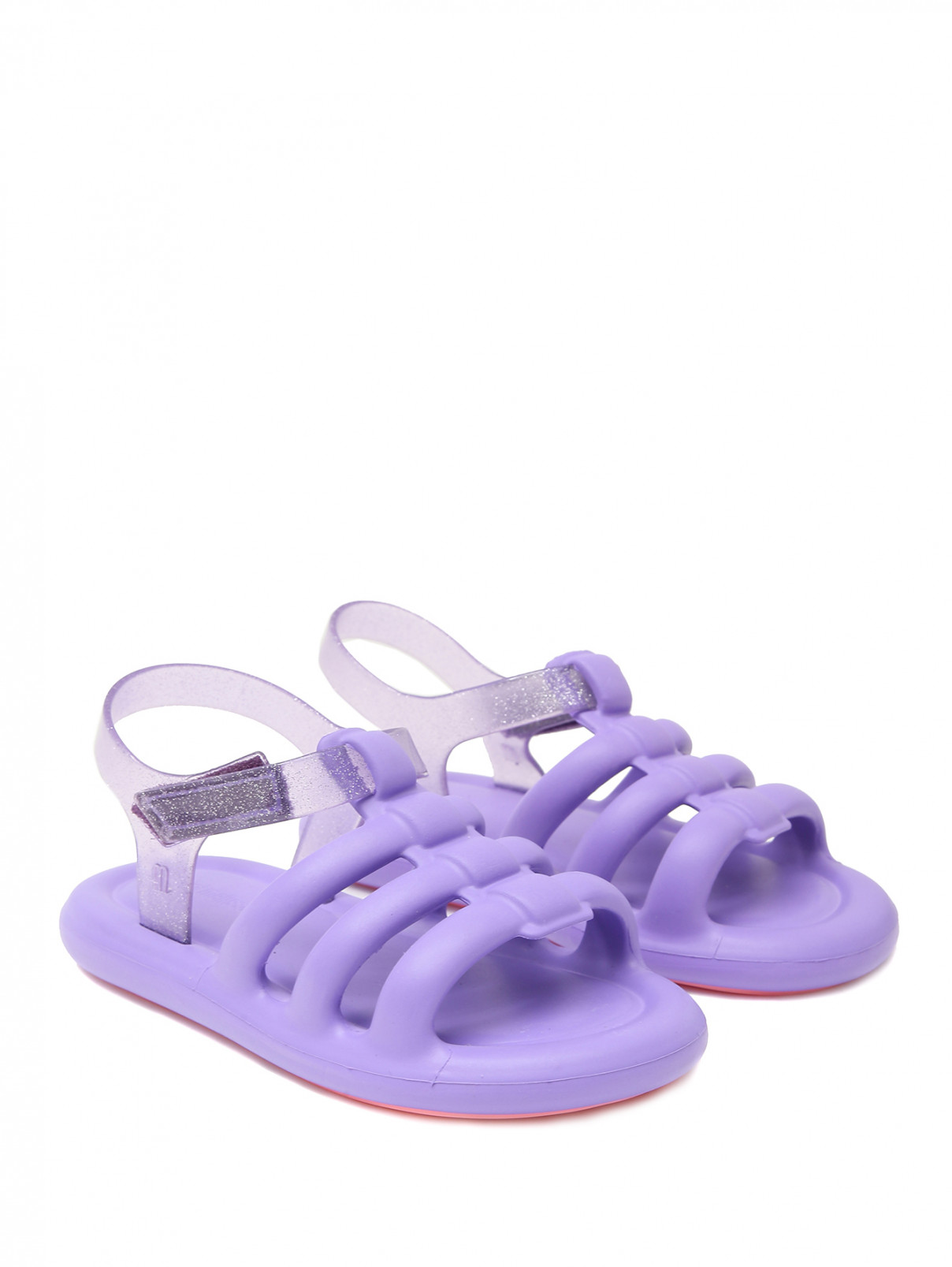 Сандалии на липучке с блеском Melissa  –  Общий вид  – Цвет:  Фиолетовый
