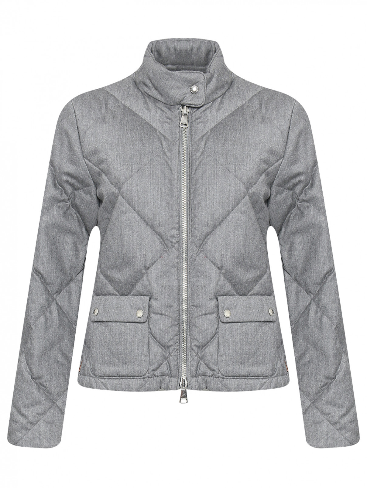 Стеганая куртка на молнии Windsor  –  Общий вид  – Цвет:  Серый