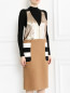 Платье из фактурной шерсти декорированное пайетками Max Mara  –  Модель Верх-Низ