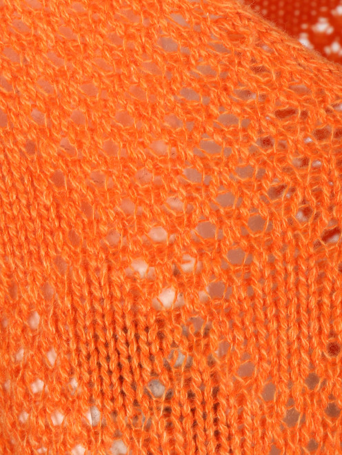 Джемпер ажурной вязки из кашемира - Деталь