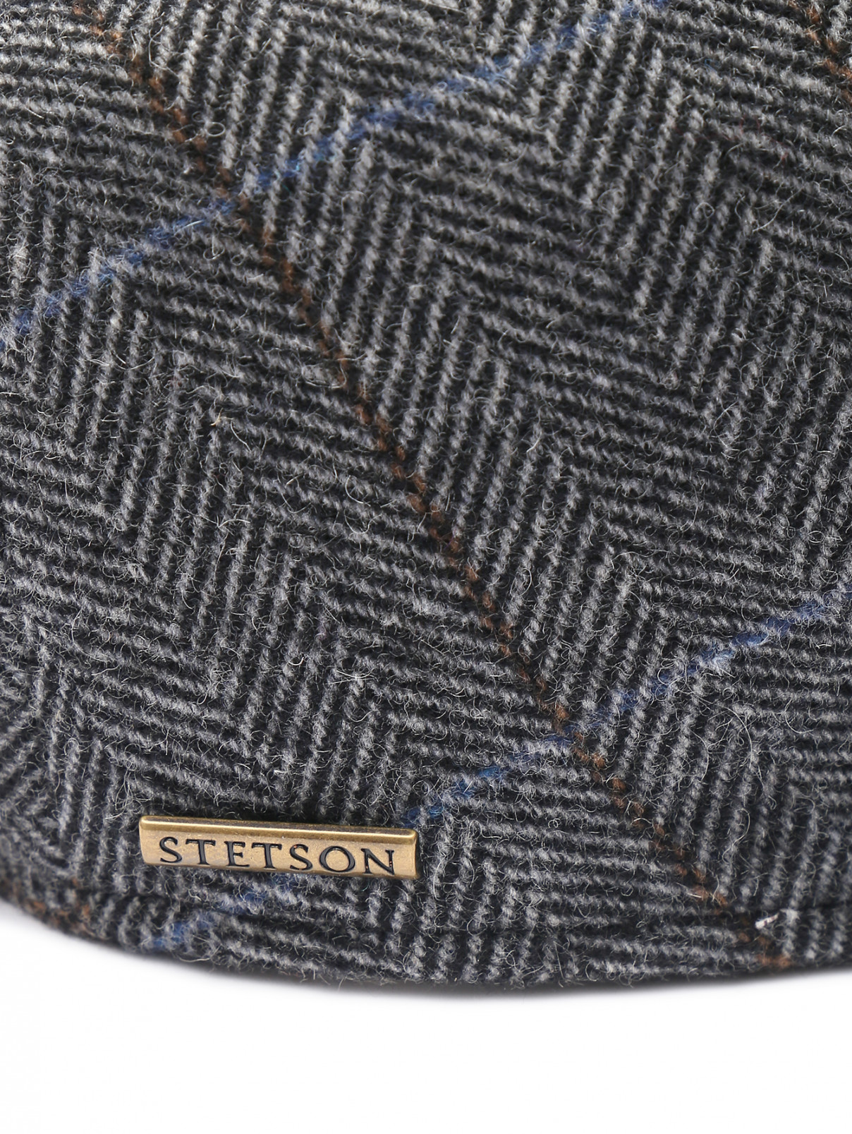 Кепка из смешанной шерсти с узором Stetson  –  Деталь  – Цвет:  Серый