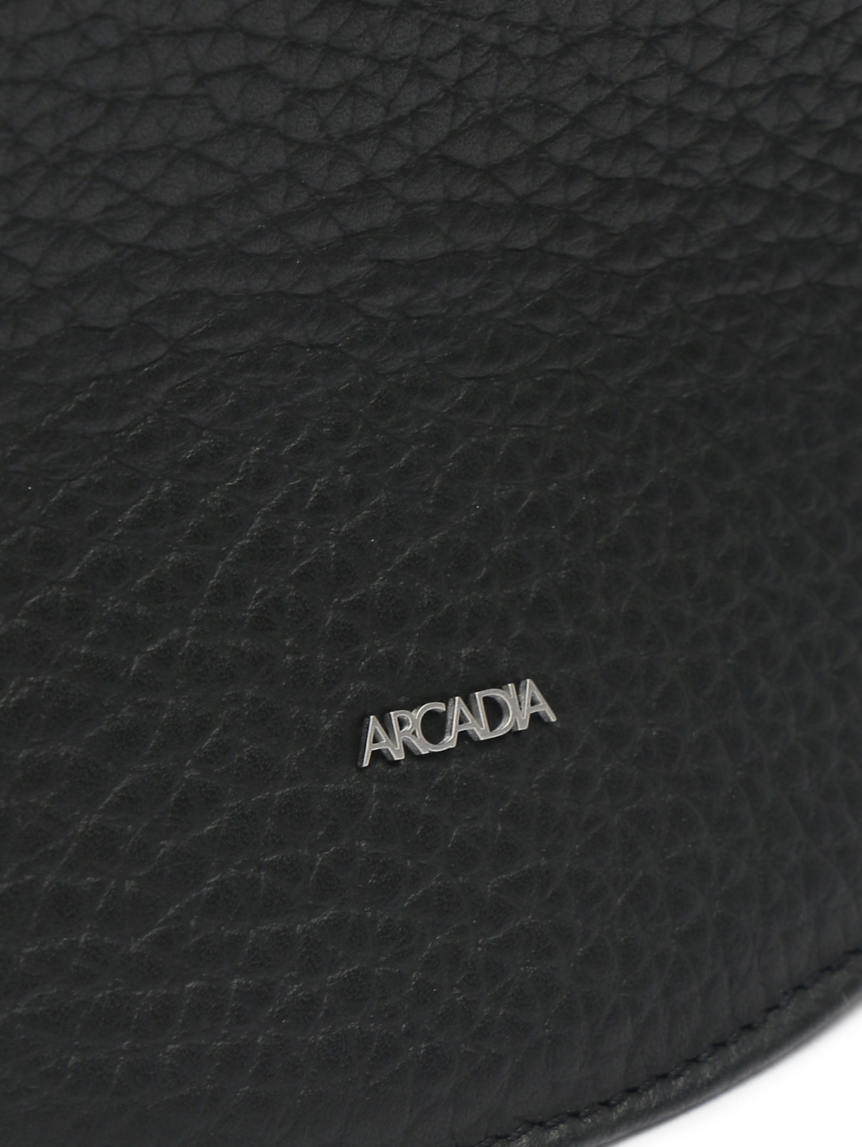 Сумка из кожи круглой формы Arcadia  –  Деталь  – Цвет:  Черный