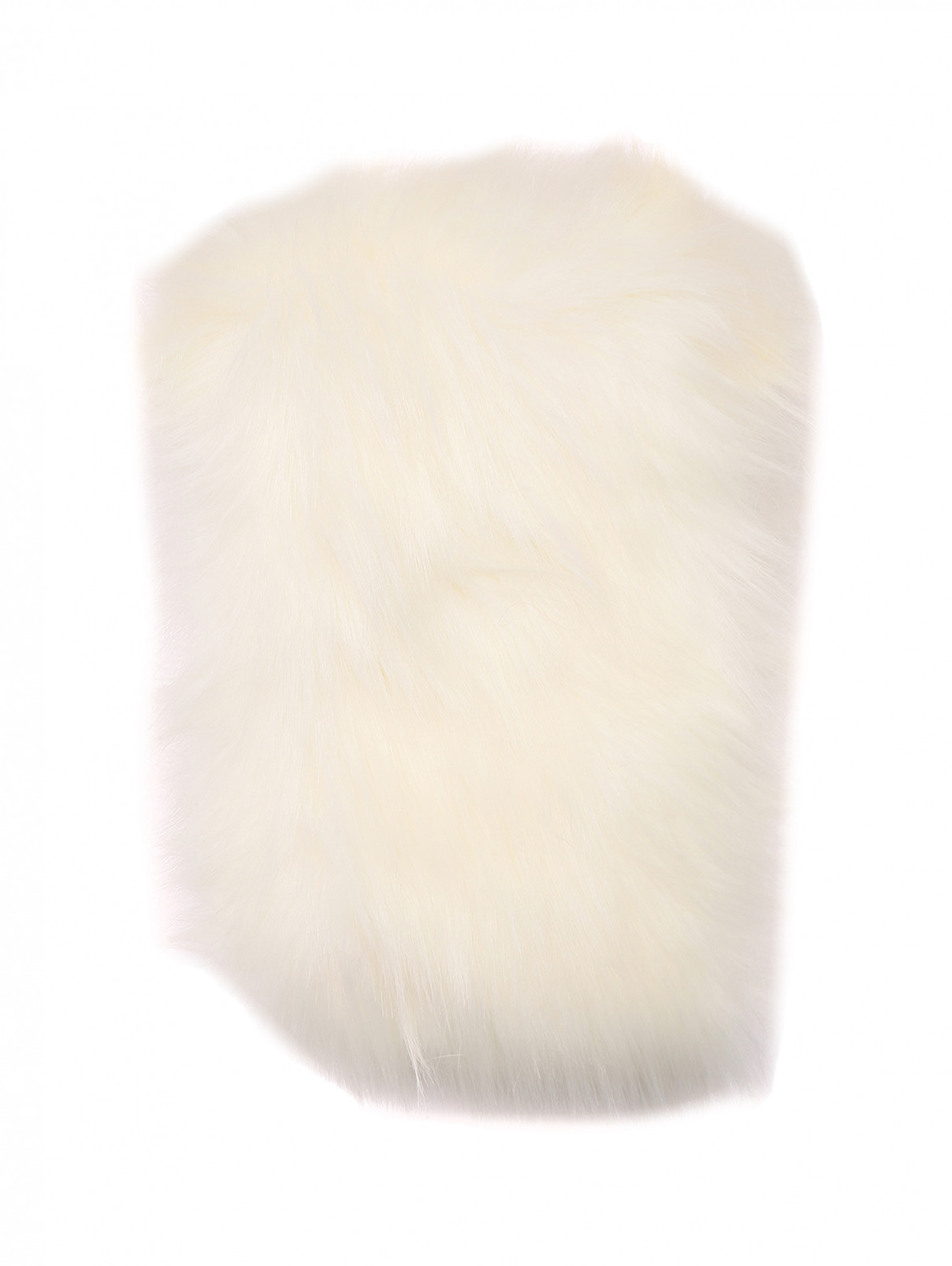 Шарф из эко-меха в виде лисы Alabama Muse  –  Общий вид  – Цвет:  Белый