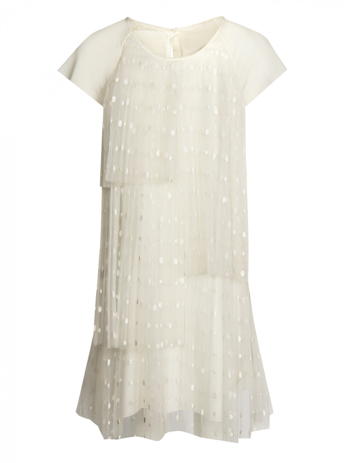 Ярусное платье Chloe  –  Общий вид  – Цвет:  Белый