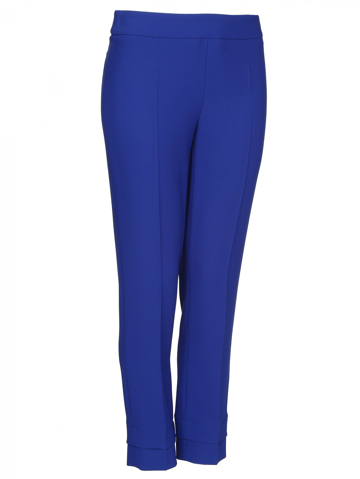 Классические узкие брюки Emporio Armani  –  Общий вид  – Цвет:  Синий