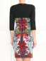 Платье-футляр с рукавами 3/4 и узором Versace Collection  –  Модель Верх-Низ1