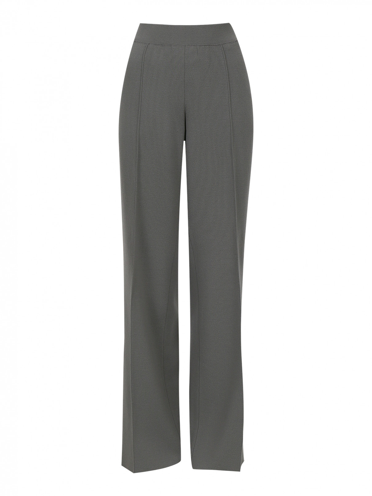 Трикотажные брюки Alberta Ferretti  –  Общий вид  – Цвет:  Серый