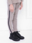 Трикотажные брюки с лампасами Nanan  –  МодельВерхНиз