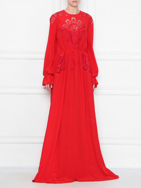 Платье-макси с кружевной отделкой Zuhair Murad - МодельВерхНиз