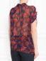 Полупрозрачная блуза из шелка асимметричного кроя с узором "пейсли" Strenesse  –  Модель Верх-Низ1