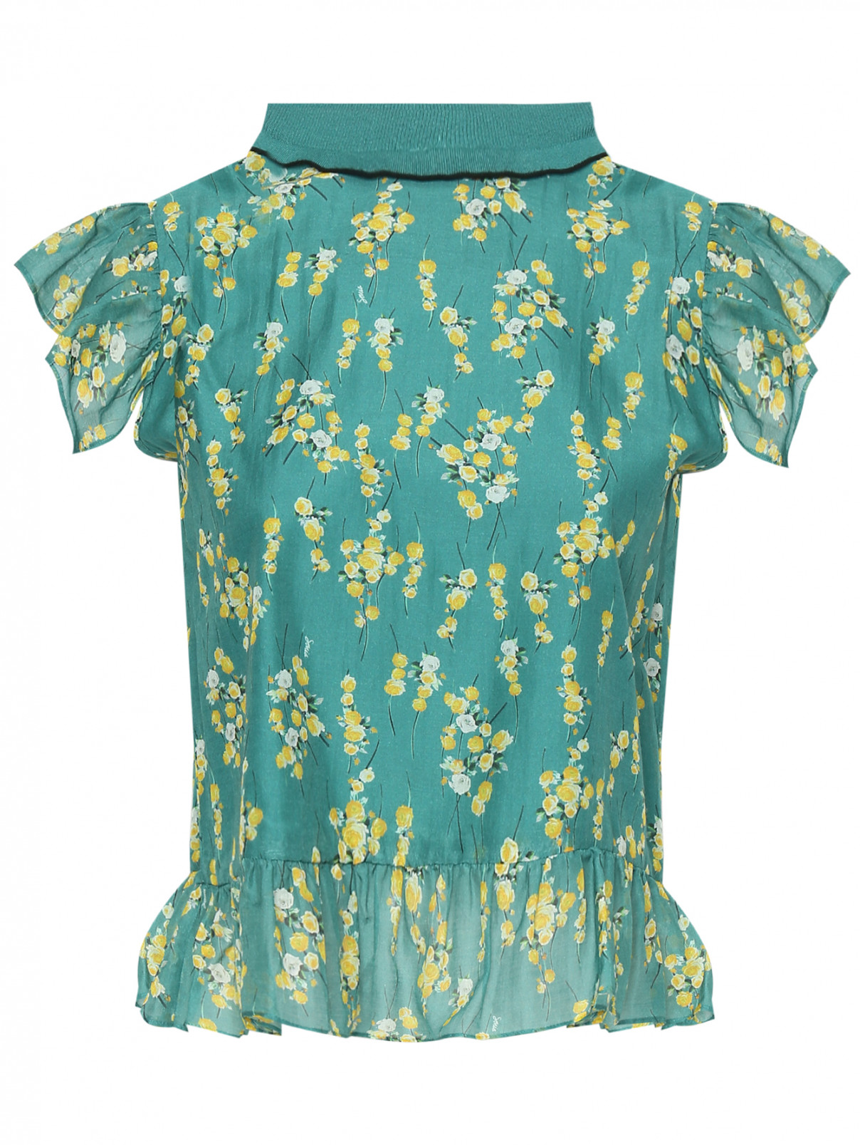 Блуза из хлопка и шелка Sonia Rykiel  –  Общий вид  – Цвет:  Узор
