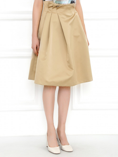 Юбка-миди с драпировкой Jil Sander Navy - Модель Верх-Низ