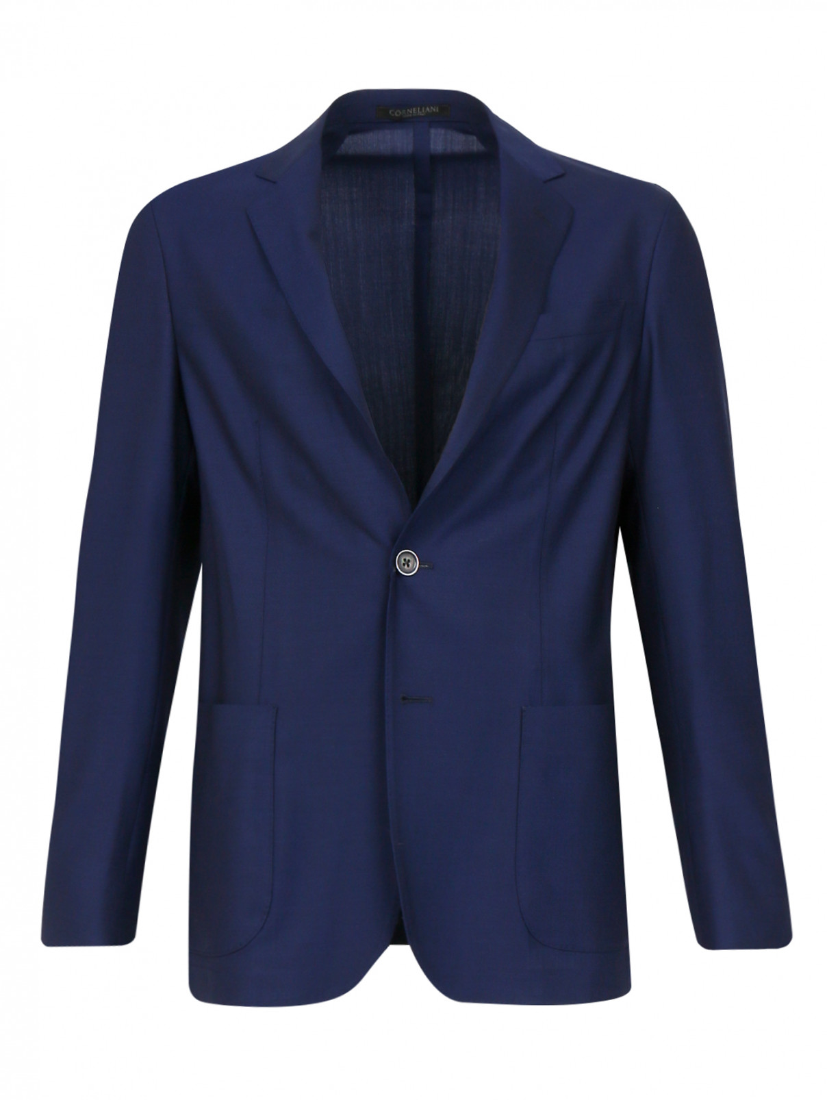 Пиджак из тонкой шерсти Corneliani ID  –  Общий вид  – Цвет:  Синий