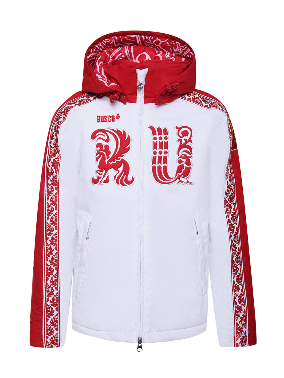 Куртка горнолыжная с вышивкой BOSCO  –  Общий вид  – Цвет:  Белый