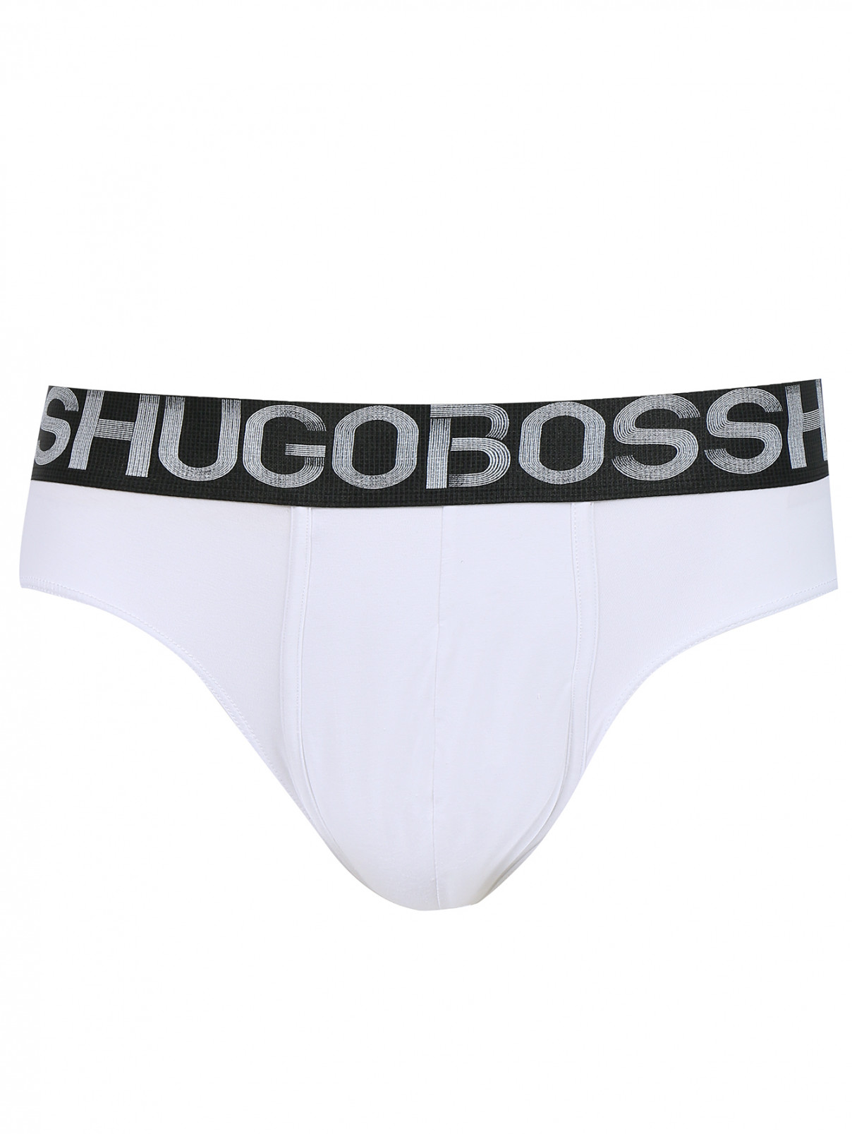 Трусы из хлопка Hugo Boss  –  Общий вид  – Цвет:  Белый