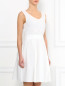 Платье из хлопка с поясом Moschino  –  Модель Верх-Низ