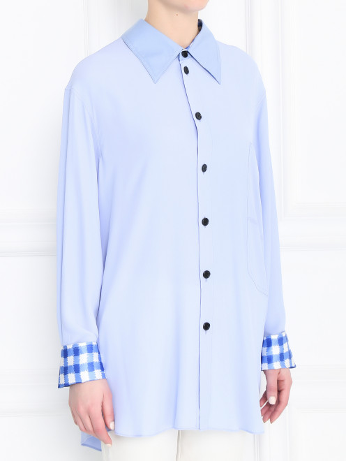 Блуза из смешанного шелка свободного кроя Marni - МодельВерхНиз