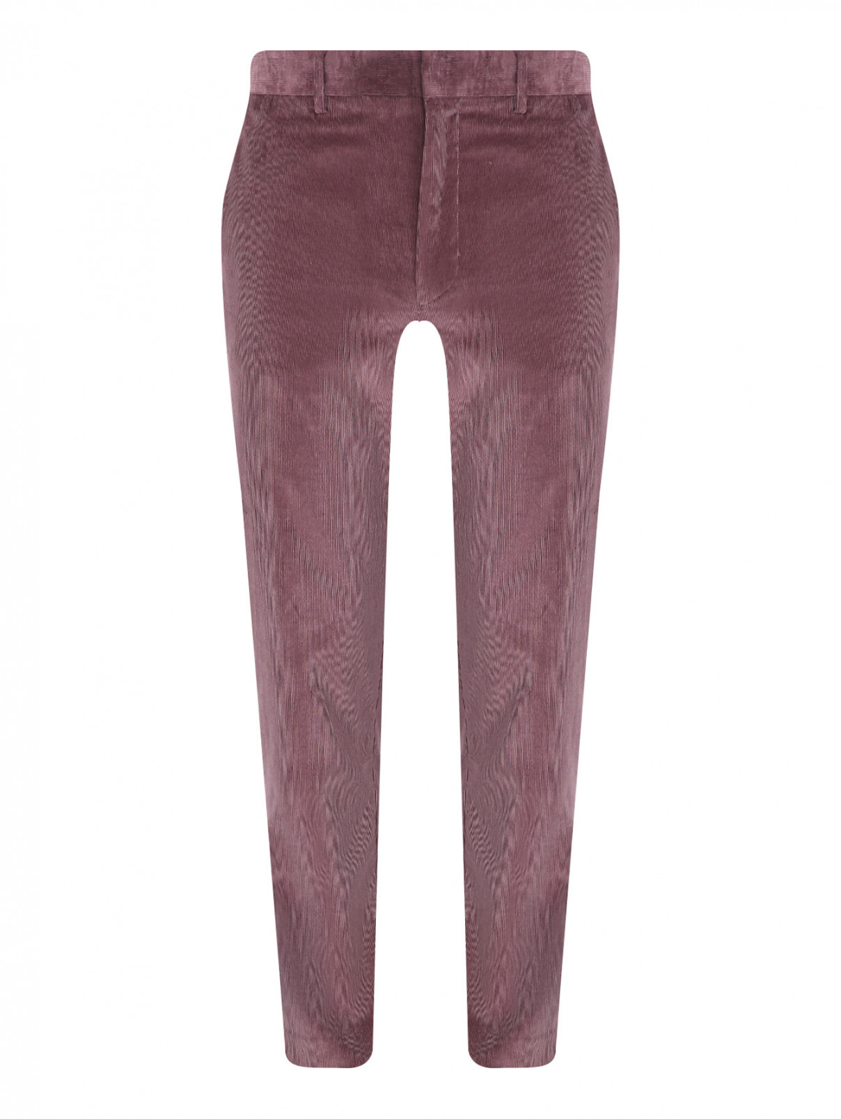 Вельветовые брюки с карманами Paul Smith  –  Общий вид  – Цвет:  Фиолетовый