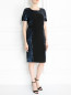 Платье-миди из шелка декорированное пайетками Yves Salomon  –  Модель Общий вид