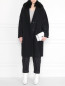 Пальто шерстяное с меховой отделкой по воротнику Alberta Ferretti  –  МодельОбщийВид
