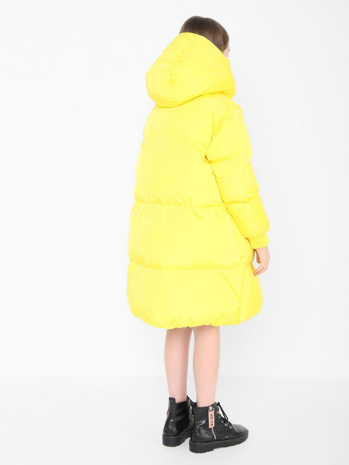 Утепленное пальто с манжетами MM6  –  МодельВерхНиз1  – Цвет:  Желтый