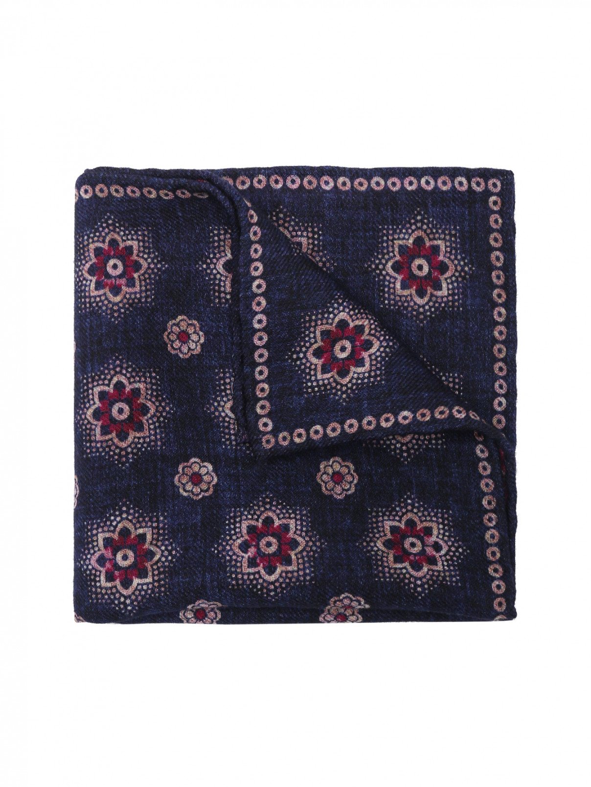 Карманный платок из шерсти с узором ROSI Collection  –  Общий вид  – Цвет:  Узор