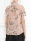 Блуза из шелка с цветочным узором Rochas  –  МодельВерхНиз1