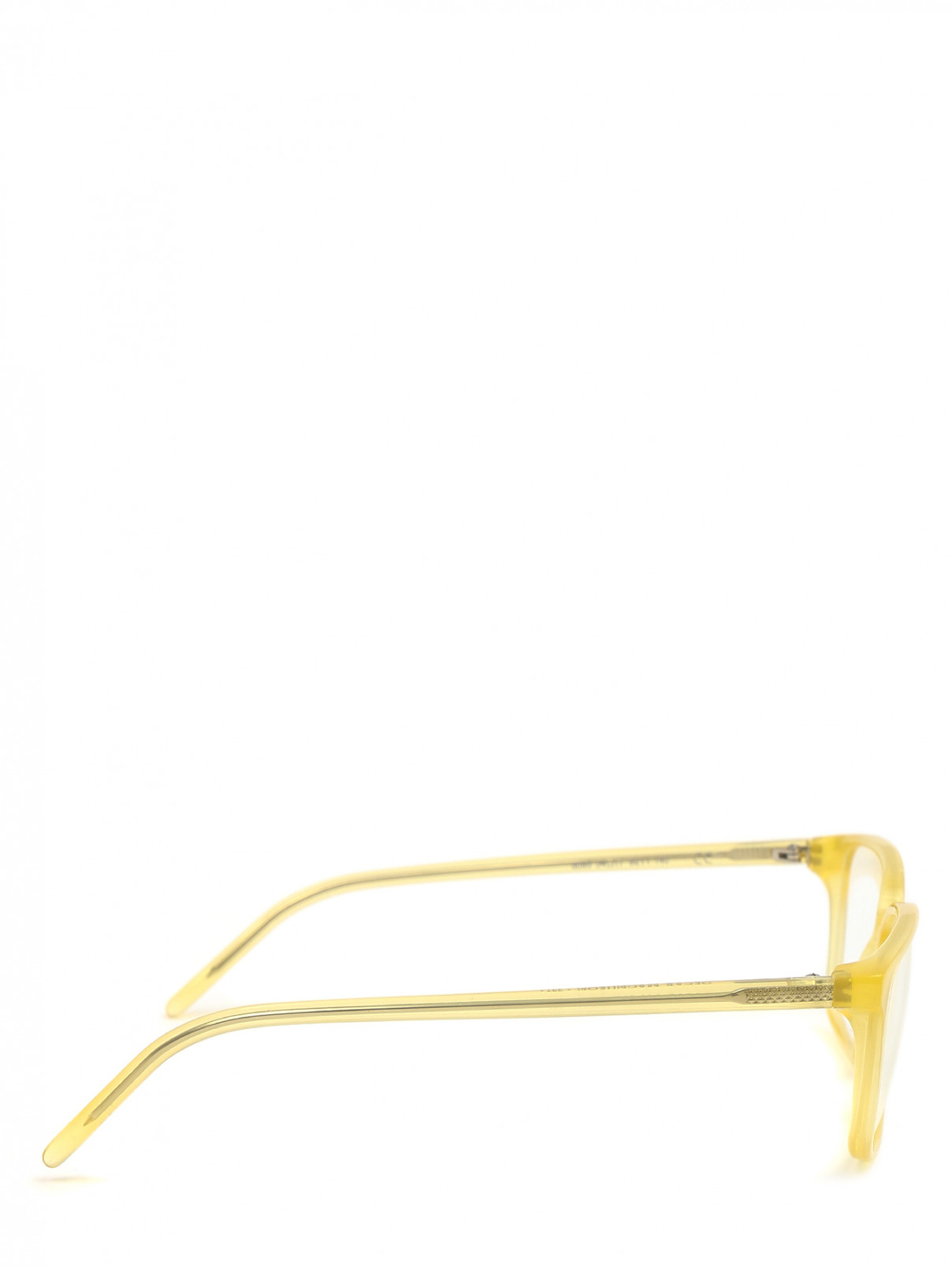 Прямоугольная оправа с прозрачными стеклами Oscar Magnuson  –  Обтравка2  – Цвет:  Желтый