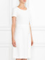 Платье-футляр из шерсти декорированное бусинами Moschino Boutique  –  Модель Верх-Низ