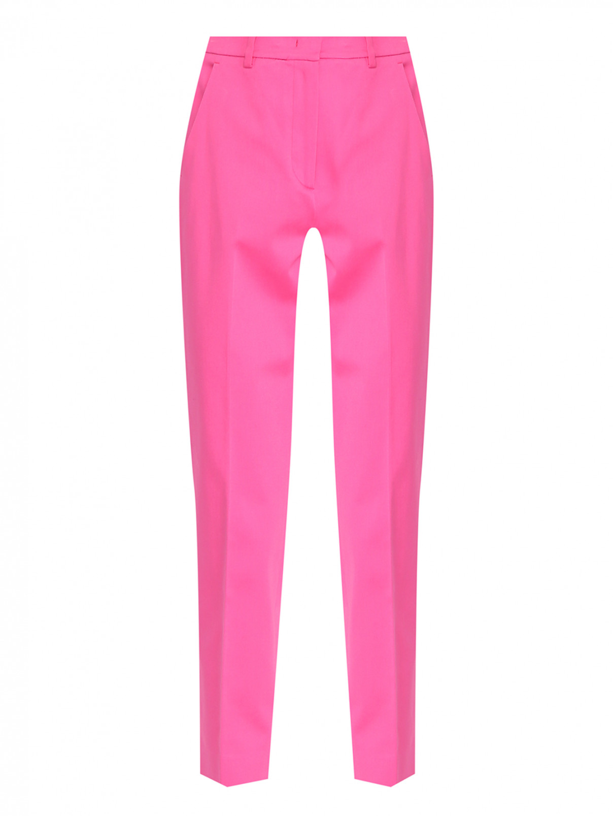 Укороченные брюки из хлопка Weekend Max Mara  –  Общий вид  – Цвет:  Розовый