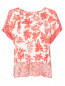 Блуза из ткани с принтом DEHA  –  Общий вид