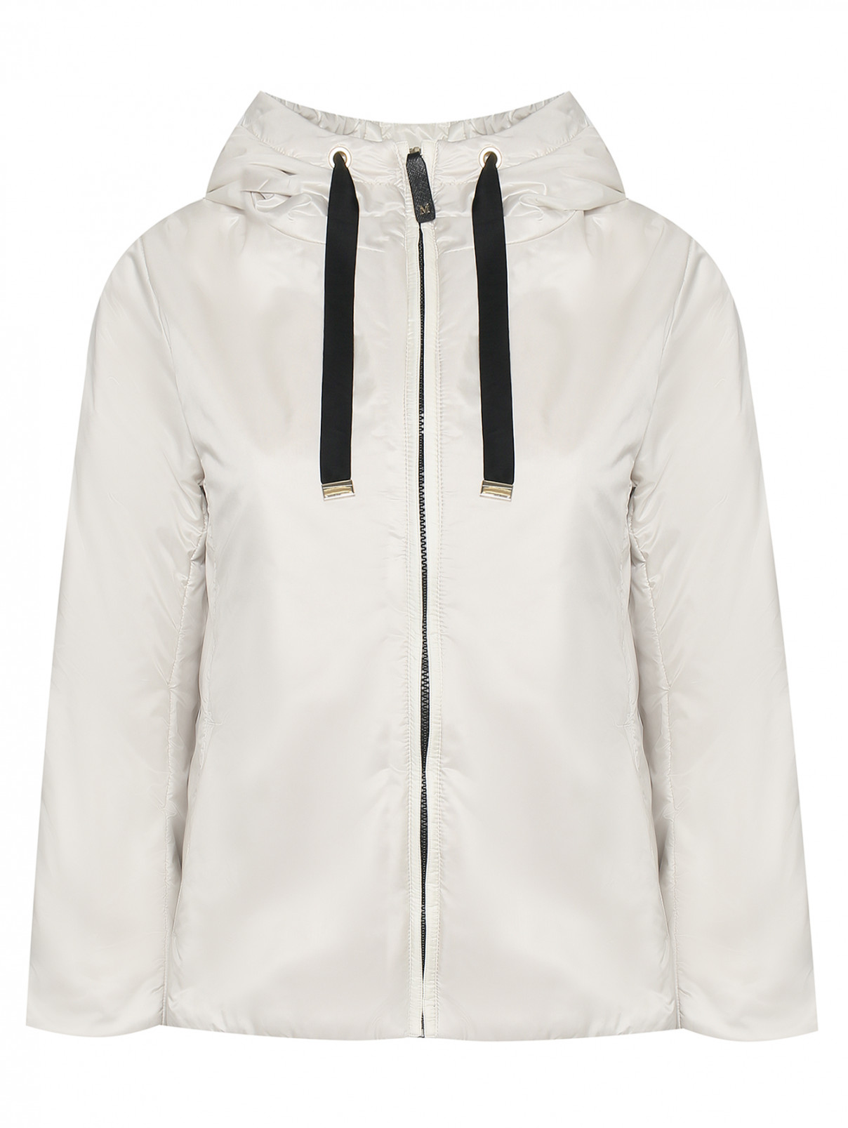 Куртка на молнии с капюшоном Max Mara  –  Общий вид  – Цвет:  Белый
