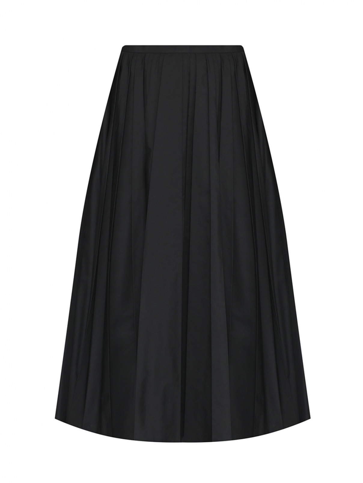 Плиссированная юбка-миди Philosophy di Lorenzo Serafini  –  Общий вид  – Цвет:  Черный