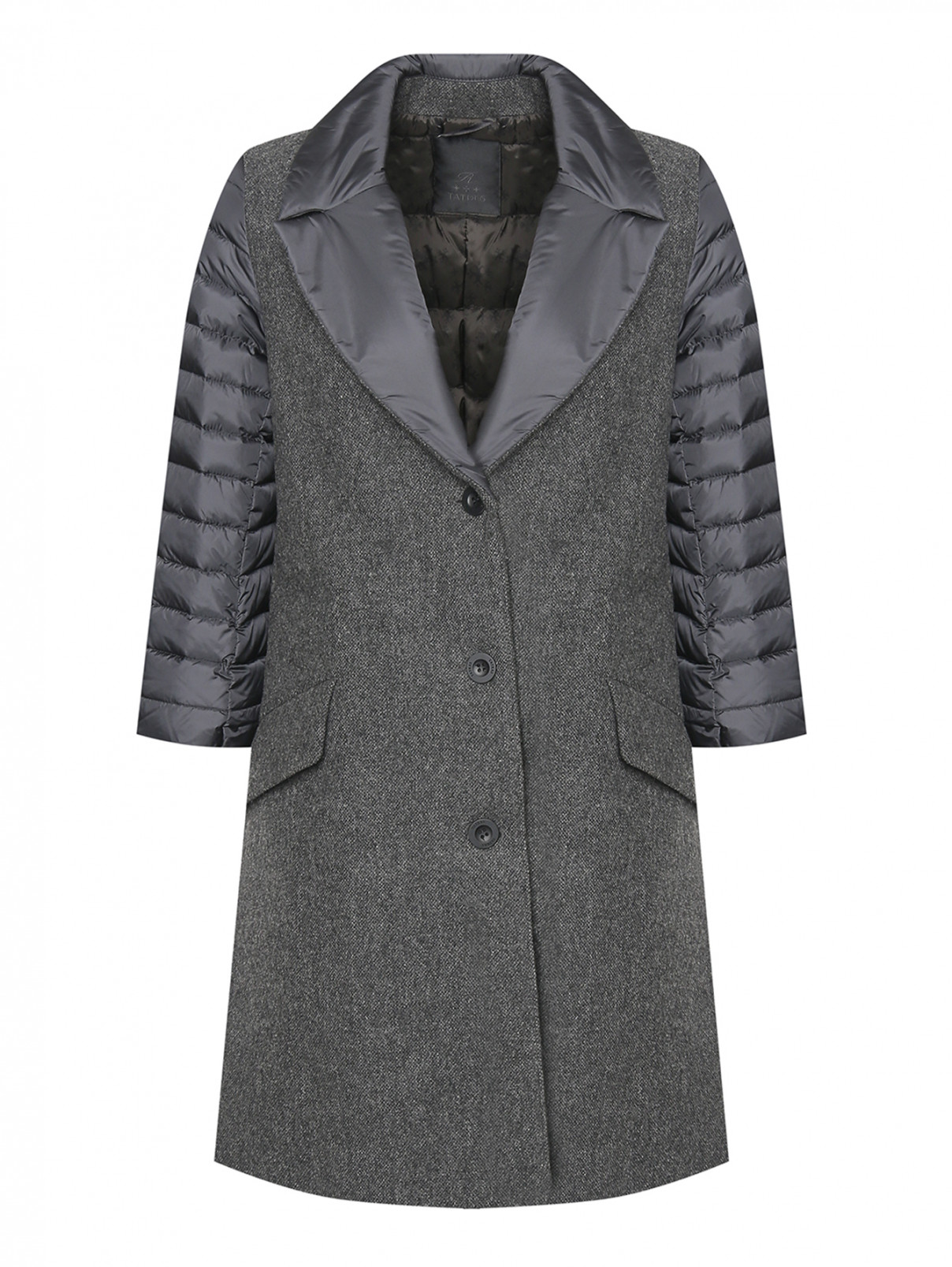 Комбинированное пальто на пуговицах Tatras  –  Общий вид