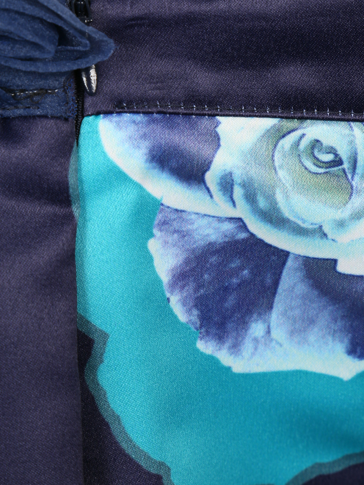 Юбка с цветочным узором Miss Blumarine  –  Деталь1  – Цвет:  Синий