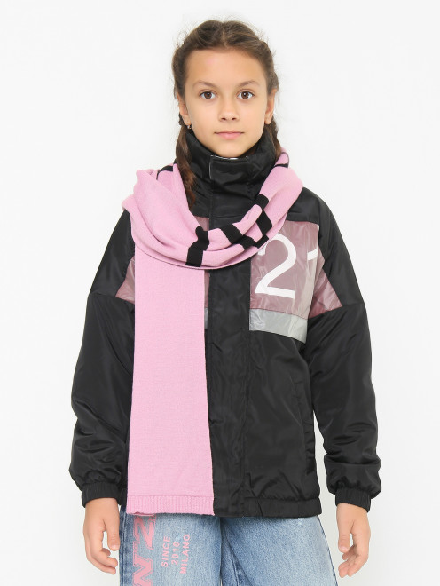 Двусторонний шарф с логотипом - МодельВерхНиз