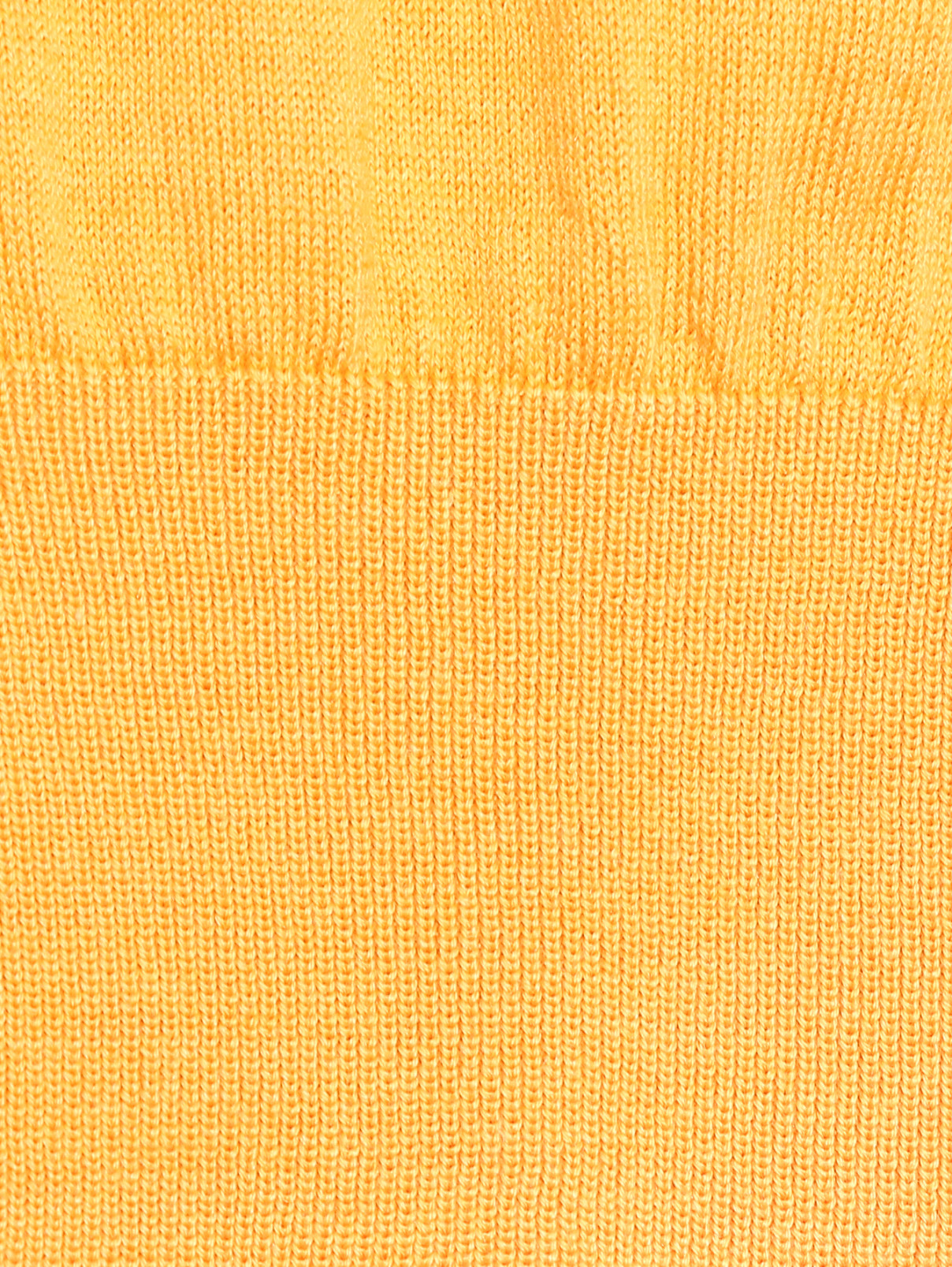 Джемпер из шерсти и шелка с воротом поло Piacenza Cashmere  –  Деталь1  – Цвет:  Оранжевый