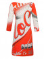 Платье-мини из хлопка с принтом Moschino  –  Общий вид