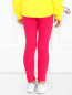 Трикотажные брюки из хлопка с принтом Moschino Teen  –  МодельВерхНиз1