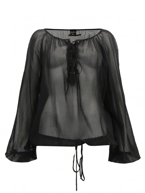 Блуза из хлопка и шелка свободного кроя Jean Paul Gaultier - Общий вид