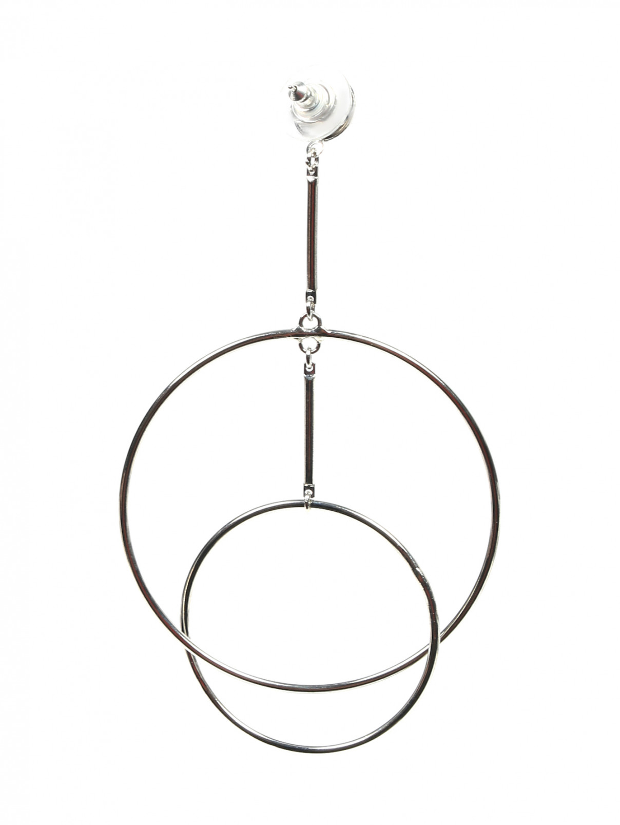 Серьги из металла с кольцами Lkdesign  –  Обтравка2  – Цвет:  Серый